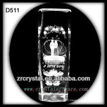 K9 Laser Image Inside Crystal Block